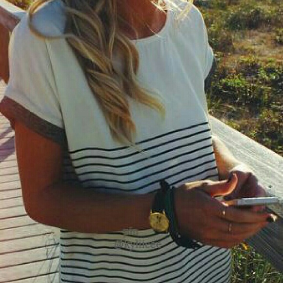 Striped mini dress