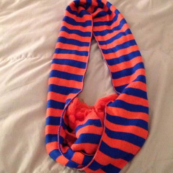 Royal blue and orange scarf