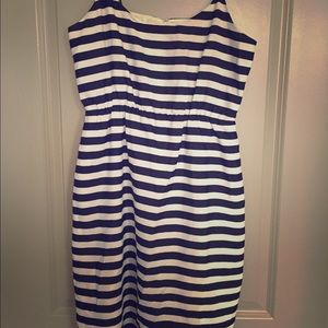 J Crew Black and White Striped Dress