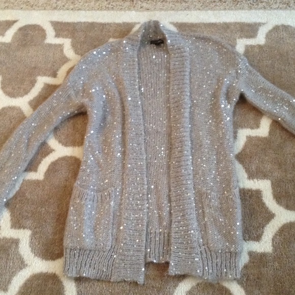 Silver sequence Express cardigan