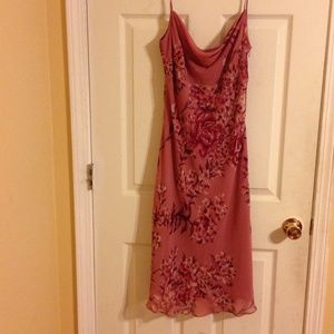 Rusted Pink Flowers Dress