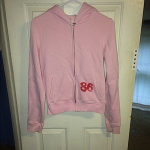 PINK zip up sweatshirt size medium