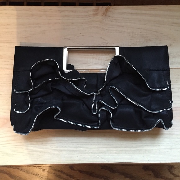 Limited Clutch with zipper ruffle detail