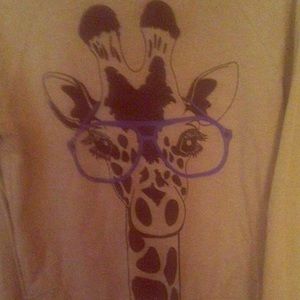 Giraffe with Purple Glasses Sweatshirt