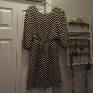 Sugarlips Chevron Dress with a low cut back.