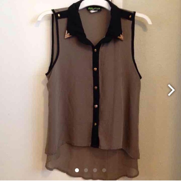 Sheer Collared Blouse