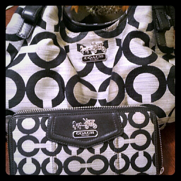 Real Coach handbag and Wallet bundle