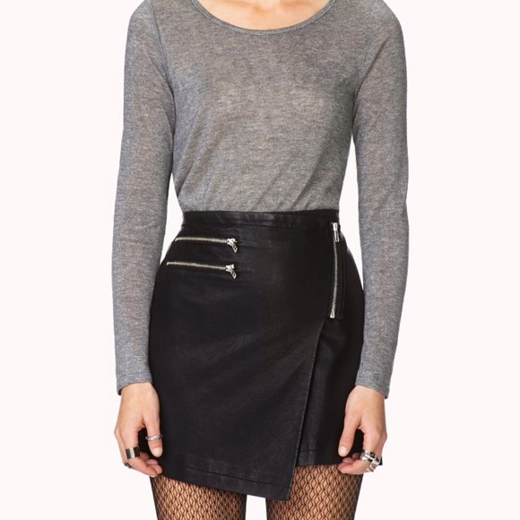 Black Pleather Skirt