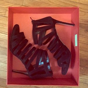 Cute black strappy heels