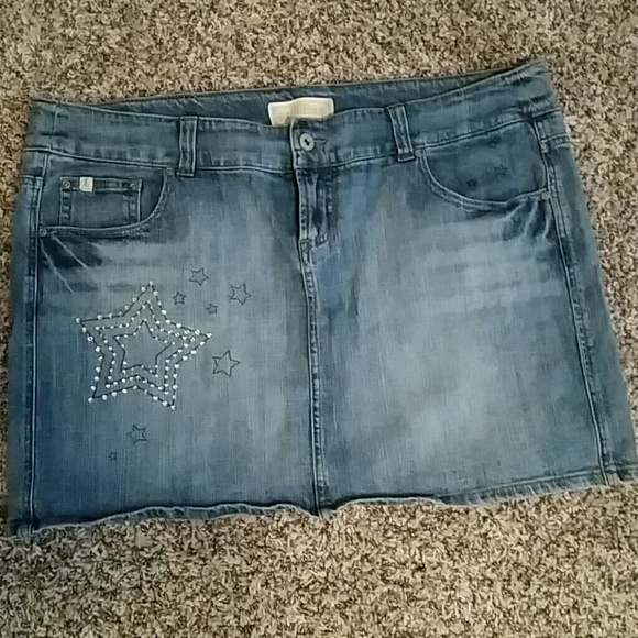 Blue jean mini skirt