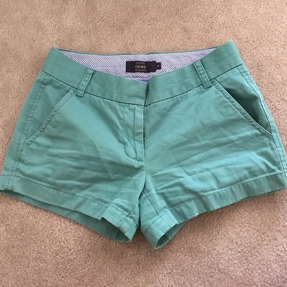 J crew green chino shorts 0