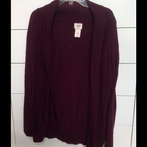 Burgundy cardigan