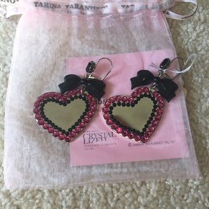 Tarina Tarantino metal heart earrings