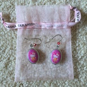 Tarina Tarantino hello kitty cameo earrings