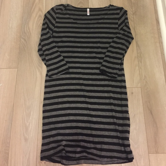 Pink Blush Black + Grey striped Maternity shirt