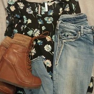 Silver Aiko Low Straight jeans