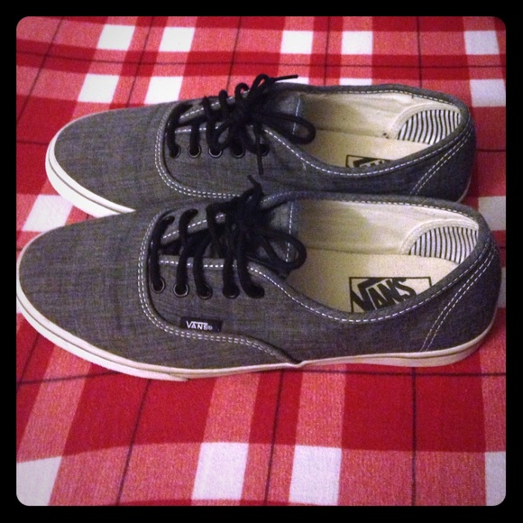 Charcoal grey canvas style Vans like new