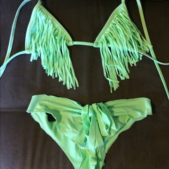 Green stone fox swim bikini - Picture 2 of 2