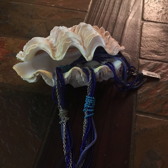 An ocean blue necklace