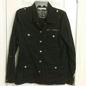 Maurice's sz L black lightweight jacket