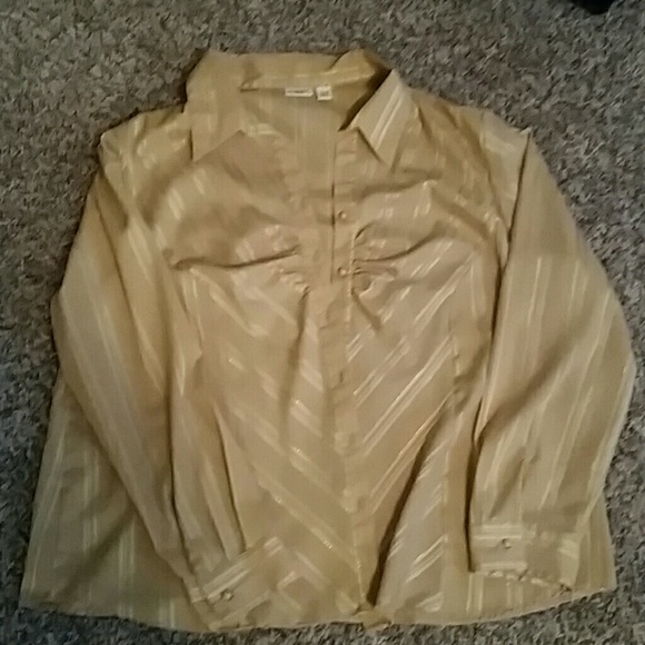 Gold long sleeve blouse