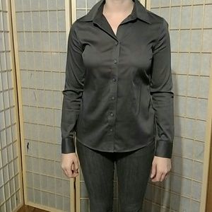 Banana Republic dark gray button down