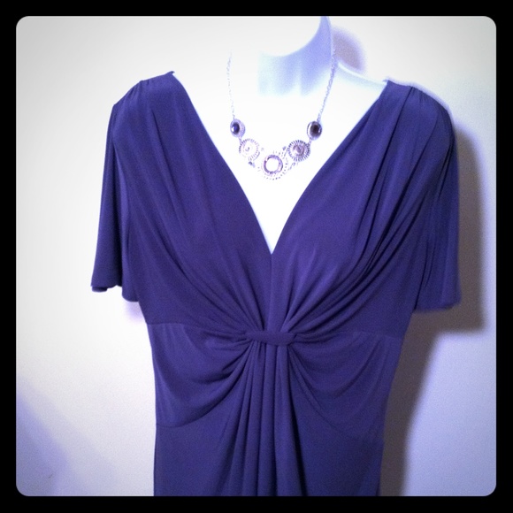 Daisy Fuentes purplish-gray top