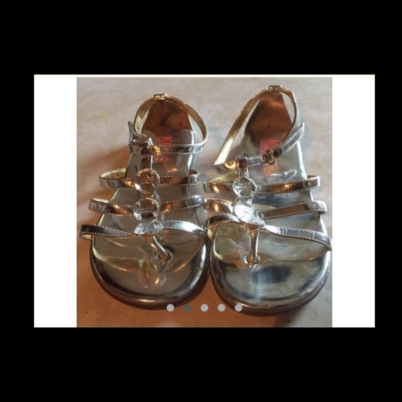 Michael Kors silver sandals. - Picture 1 of 4