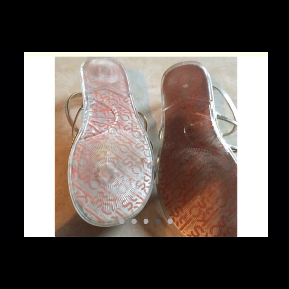 Michael Kors silver sandals. - Picture 4 of 4