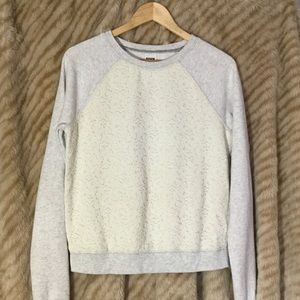 Victoria's Secret PINK Lace Inset Sweatshirt