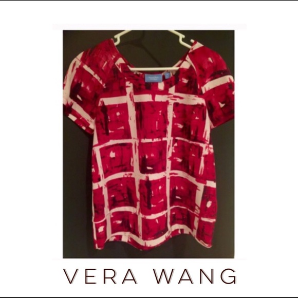 Vera Wang Color Block Blouse • Thick, Silk