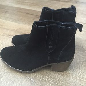 Calvin Klein suede black ankle boots