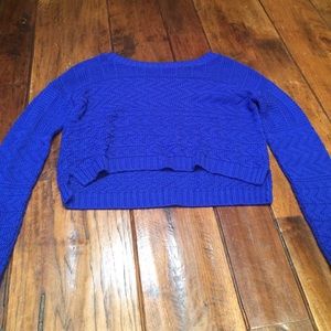 Royal blue cropped sweater