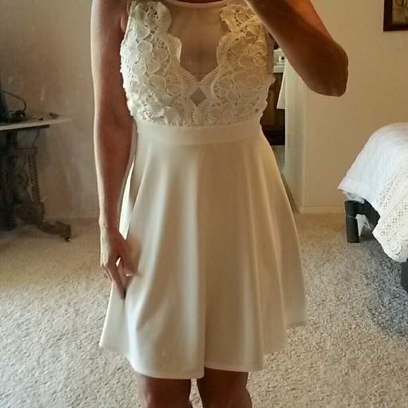 Ivory mini dress