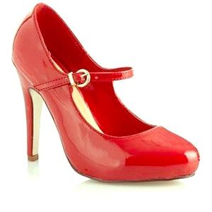 Worn Only Once! Nine West Red Mary Jane Thin Heels