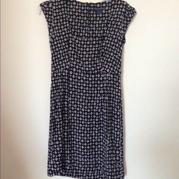 French Connection high waisted cap sleeve dress