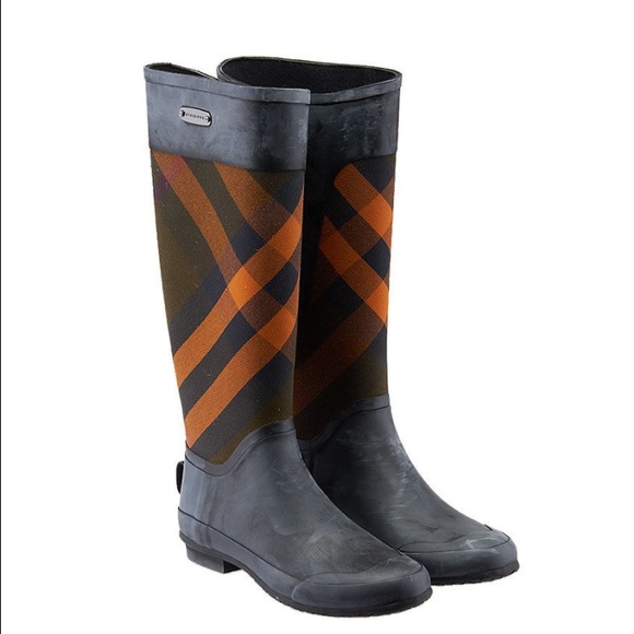 Burberry Multi-Color Canvas Clemence Rainboots