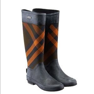 Burberry Multi-Color Canvas Clemence Rainboots