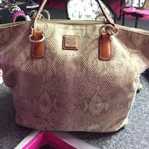 Dooney and Bourke never full tan snake skin like