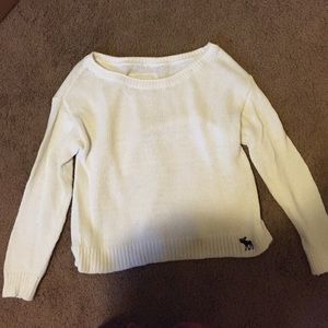 White A&F sweater