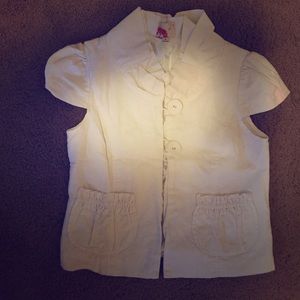 White cap sleeved blazer from forever 21