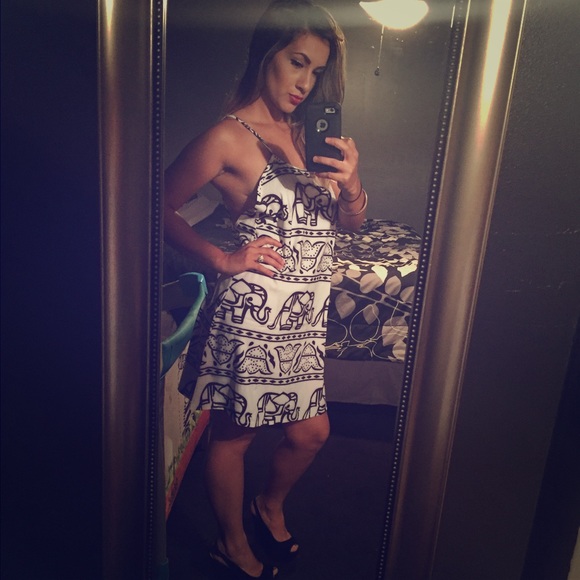 Cute little tribal and elephant print dress