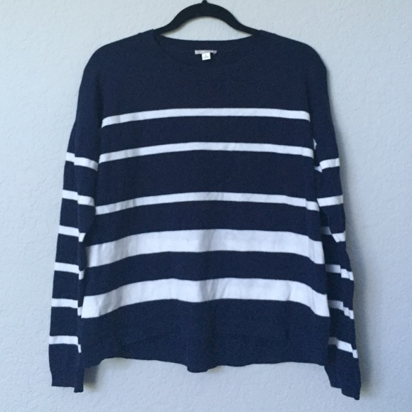 Blue and white stripe Gap sweater