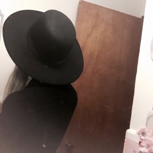 Black Wide Brim Hat