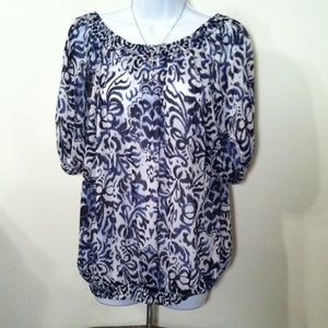 August Silk sheer top