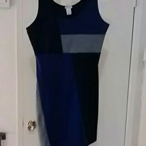 Black,grey, and purple mini dress