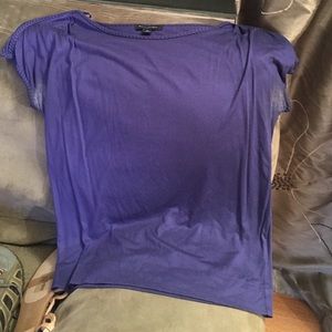 Blue short sleeve blouse