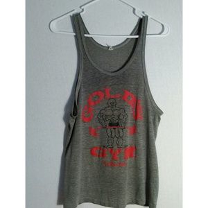 Vintage style golds gym tank
