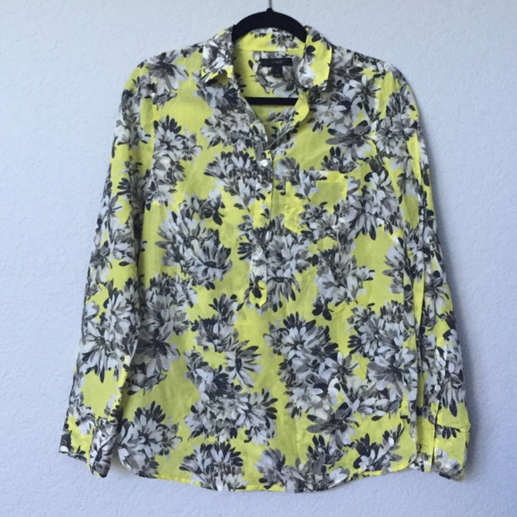 Lightweight J.Crew button down floral shirt