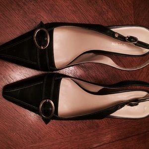 Black sling back shoe